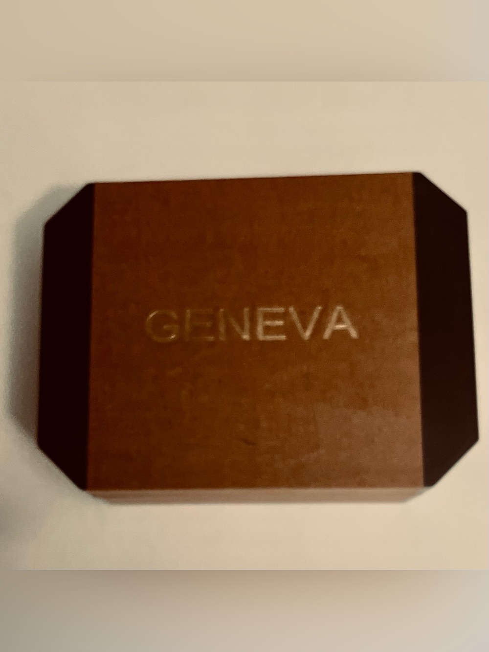 Geneva Brown Embossed Accessory Box
